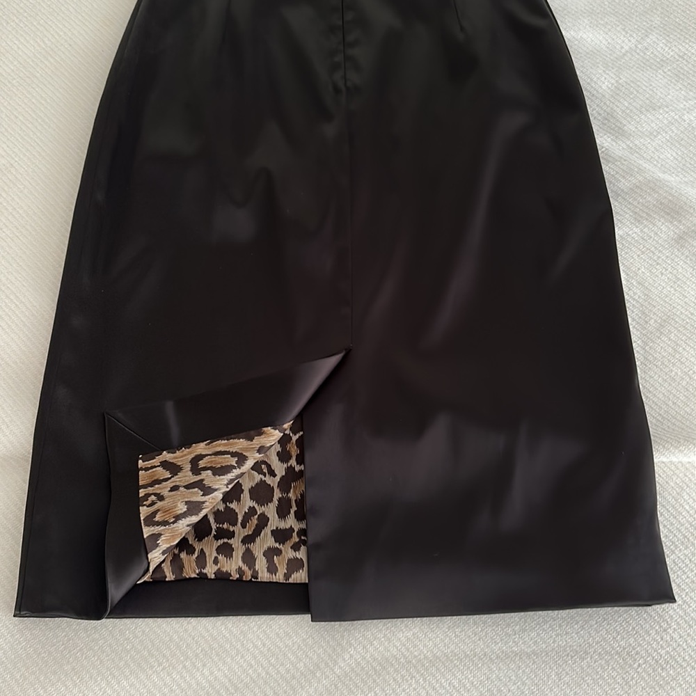 Dolce & Gabbana Black Satin Spaghetti-Strap Midi Dress - Picture 9 of 14
